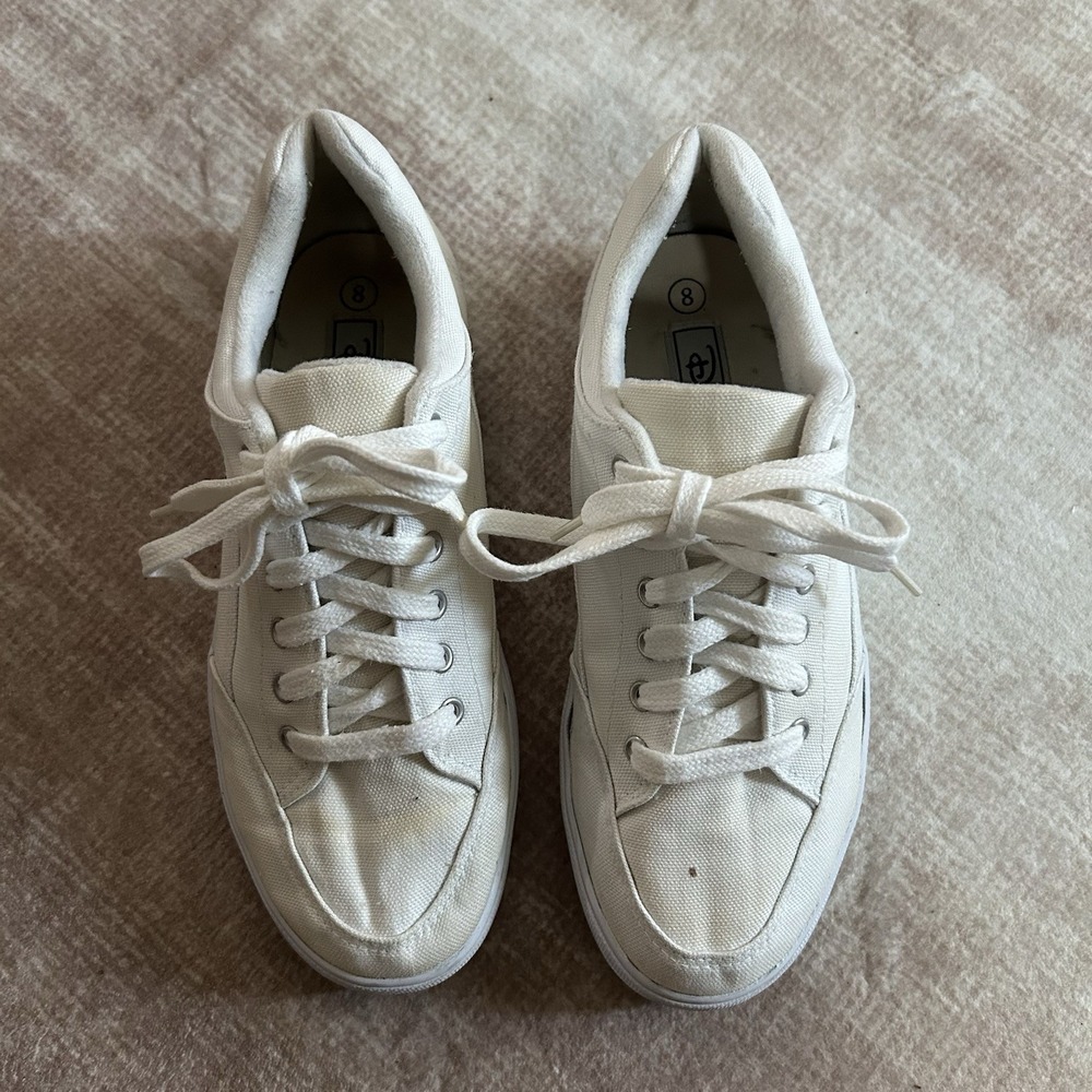 Disney Parks And Resorts White Platform Sneakers Mickey‎ Mouse Shoes Size 8